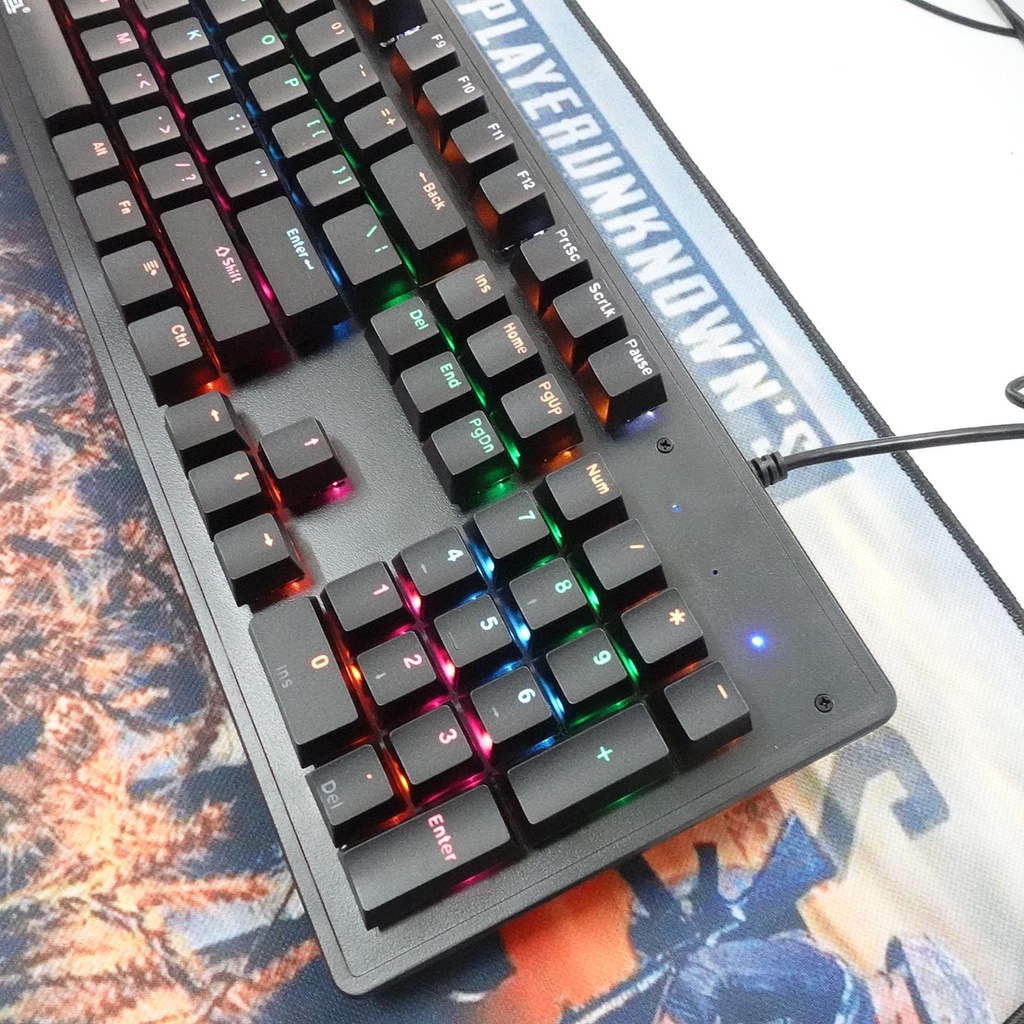 Bàn phím cơ JEDEL KL-106 có LED, Nút phím nhạy, gõ phím cực êm, cực đã - Hàng chính hãng