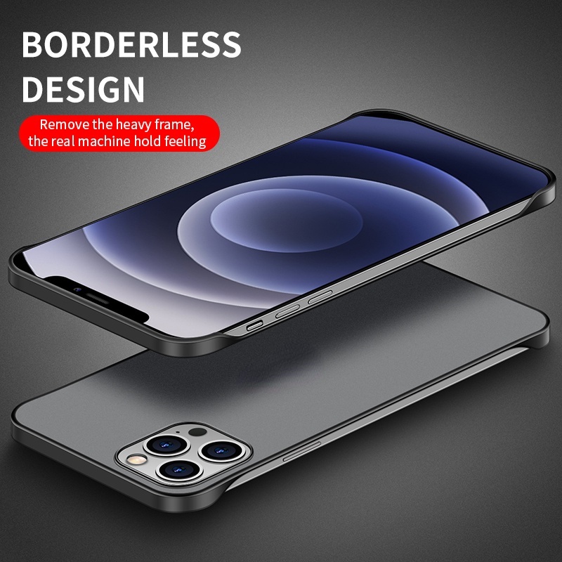 Ốp Điện Thoại pc Không Viền Màu Trơn Cho iphone 11 12 13 14 15 promax 13 12 pro max