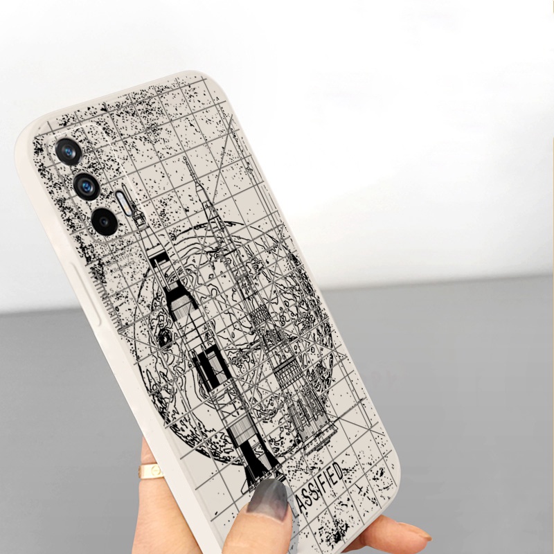 Ốp Điện Thoại Viền Vuông Họa Tiết Không Gian Cho OPPO A16 A94 A53 A15 A12 AX7 A52 A72 A92 A74 A54 5G