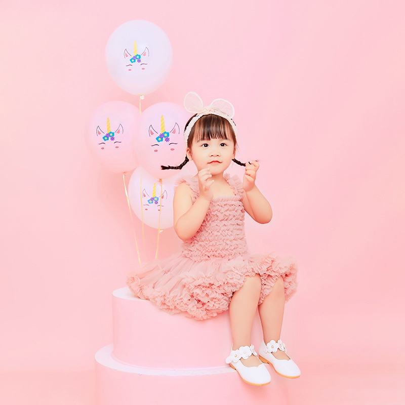 Bộ 5 Bong Bóng Latex In Hình Nàng Tiên Cá Màu Trắng/Hồng/Xanh Dương/Tím Trang Trí Tiệc Sinh Nhật