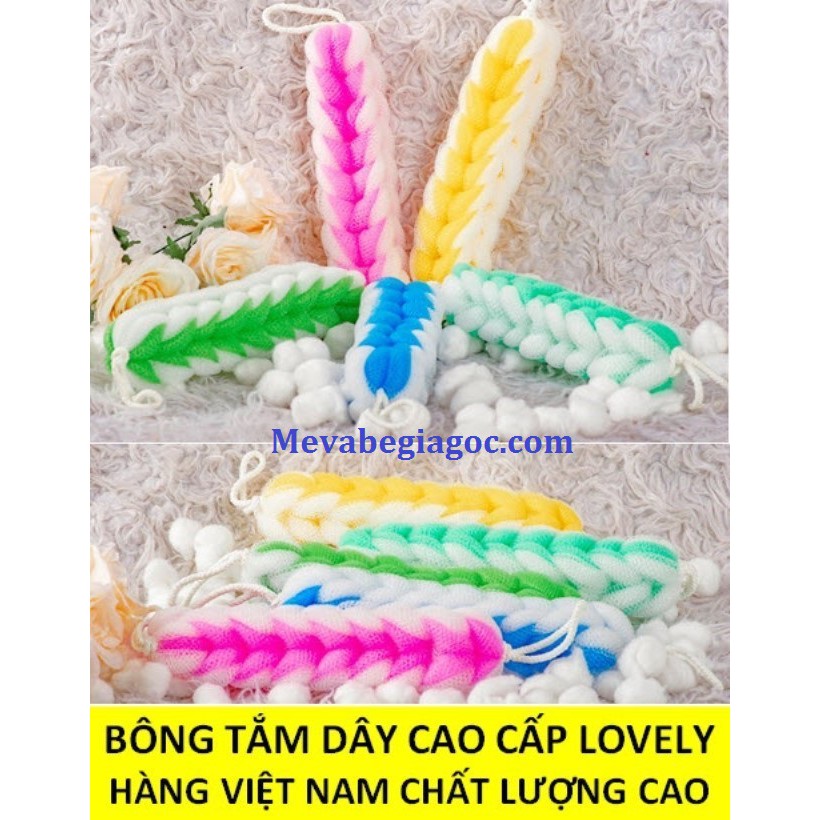 (Việt Nam cao cấp) Bông tắm dây (Màu ngẫu nhiên) - Lovely (Hàng VN chất lượng cao)