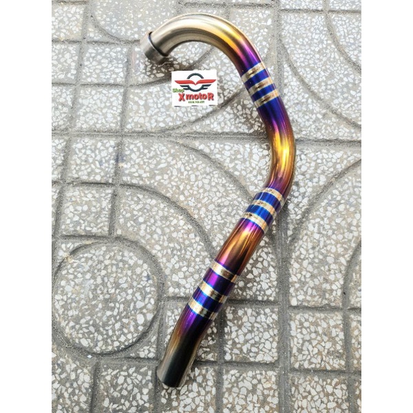 Cổ pô EXCITER 150 MX KING cổ titan lên màu