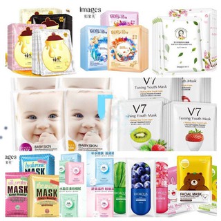 Combo 100 miếng mặt nạ giấy Bioaqua, Maycreate... nội địa Trung tổng hợp các loại