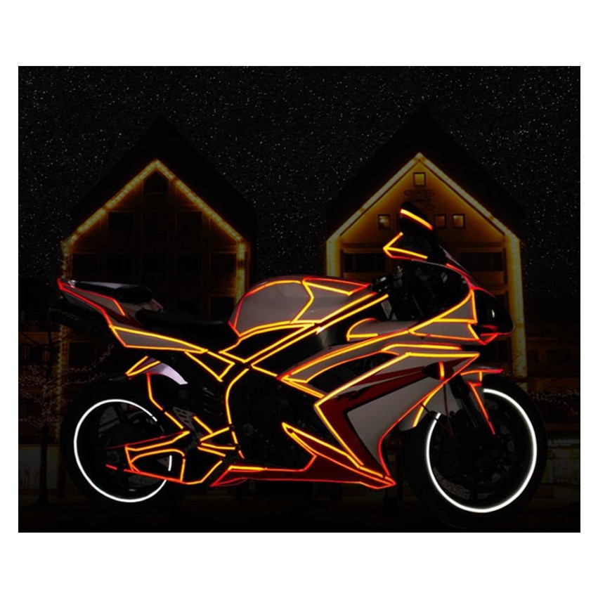Decal giấy dán phản quang cho xe đạp- xe máy