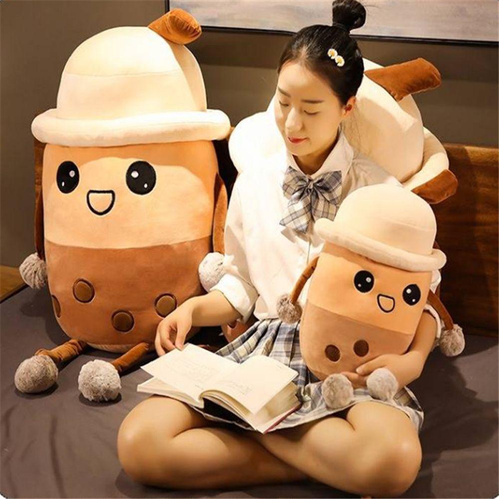 Gối Nhồi Bông Hình Ly Trà Sữa 20 / 30 / 40cm Mềm Mại Trang Trí Nhà Cửa