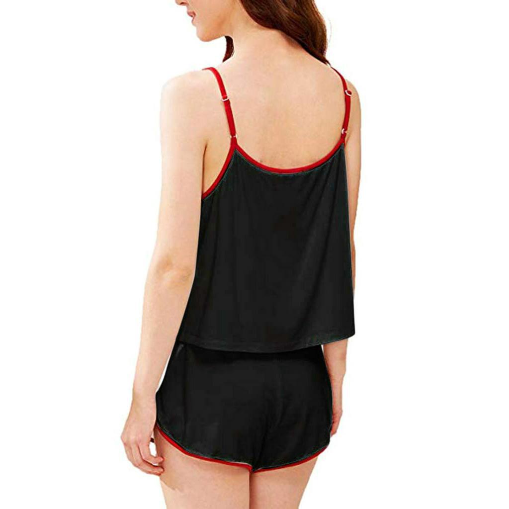 Set Đồ Ngủ Ngắn Màu Trơn Thời Trang Cho Nữ