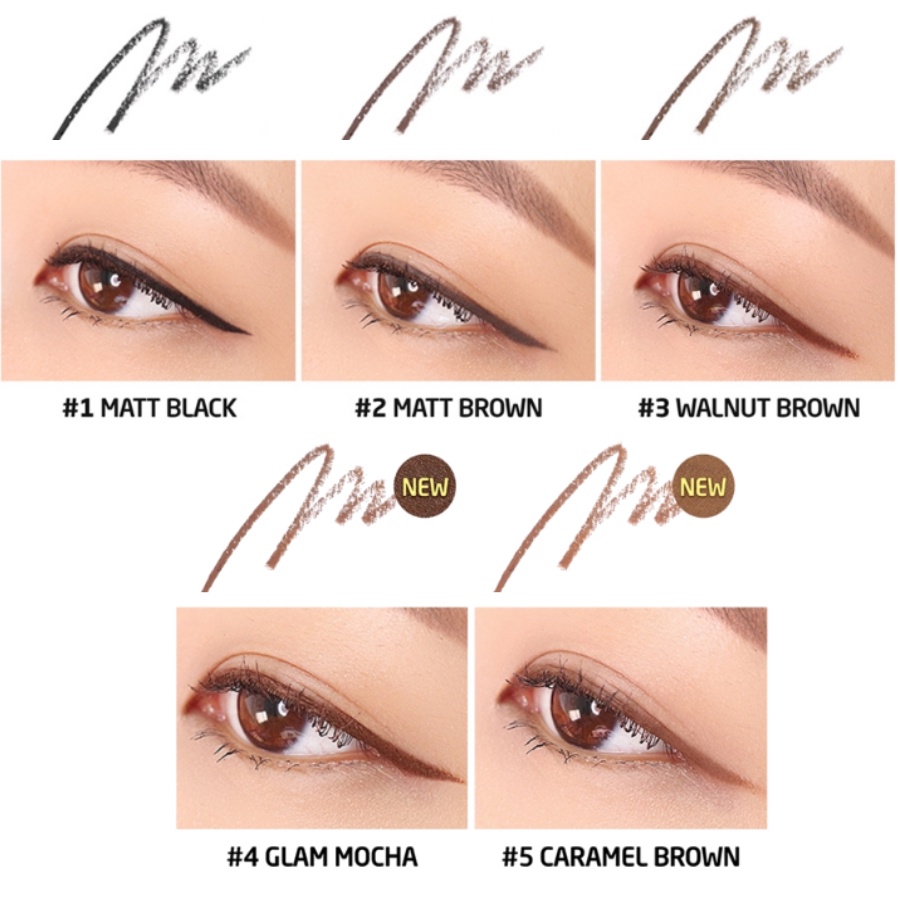 Kẻ Mắt Lilybyred Starry Eyes Am9 To Pm9 Slim Gel Eyeliner 0.14g (vỏ hồng)