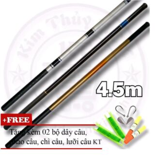 Cần câu tay 4m5 cực dài. Tặng kèm phao lưỡi, dây câu