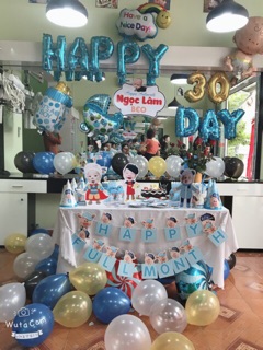 Set trang trí bàn tiệc đầy tháng