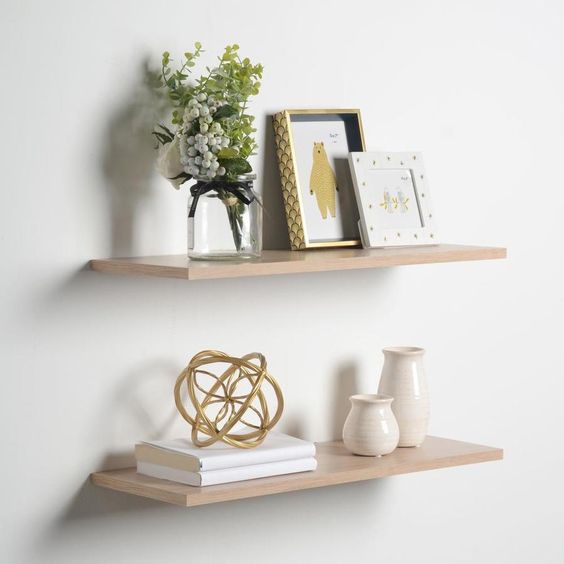 Kệ treo tường VIVUDECOR KT01 100% gỗ thông NewZealand