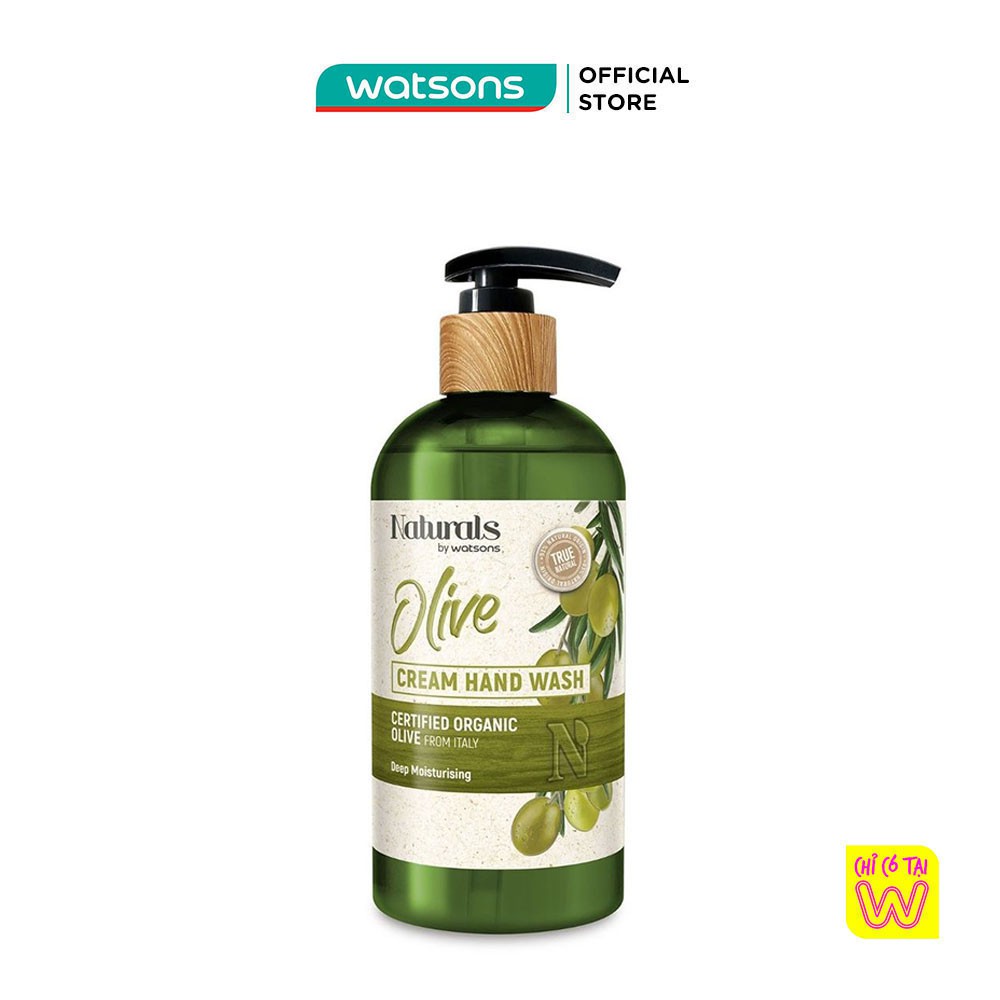 Kem Rửa Tay Naturals By Watsons True Natural Chiết Xuất Olive 400ml