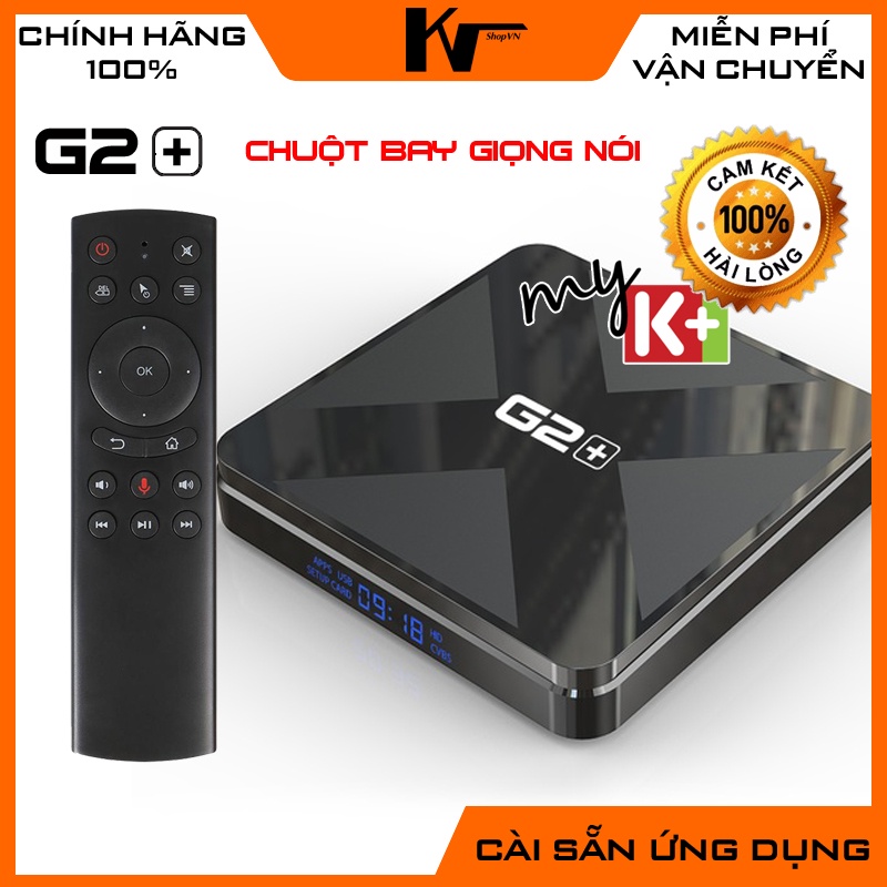 Android TV Box G2 Plus, New 2021, S905W4, Ram 2GB, Bộ nhớ 16GB, Wifi 2 băng tần, tặng tài khoản xem phim