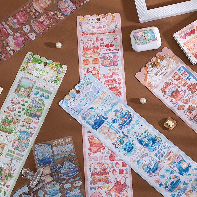 Miếng Dán Trang Trí Họa Tiết Mèo Hoạt Hình Dễ Thương Gồm 4 Kiểu