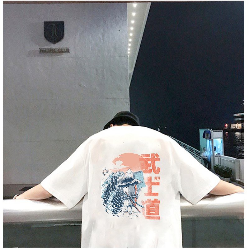 Áo thun tay lỡ nam nữ quái vật biển form rộng vải dày mịn 2020T2652