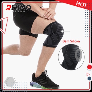Băng bảo vệ đầu gối Bó gối thể thao Rhino P7731 có đệm Silicon