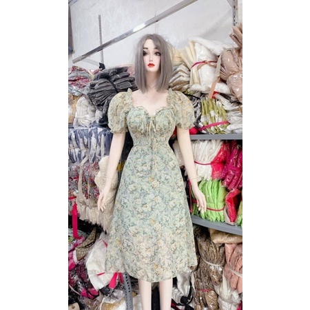 Váy hoa cup ngực dáng dài có đệm ngực | BigBuy360 - bigbuy360.vn