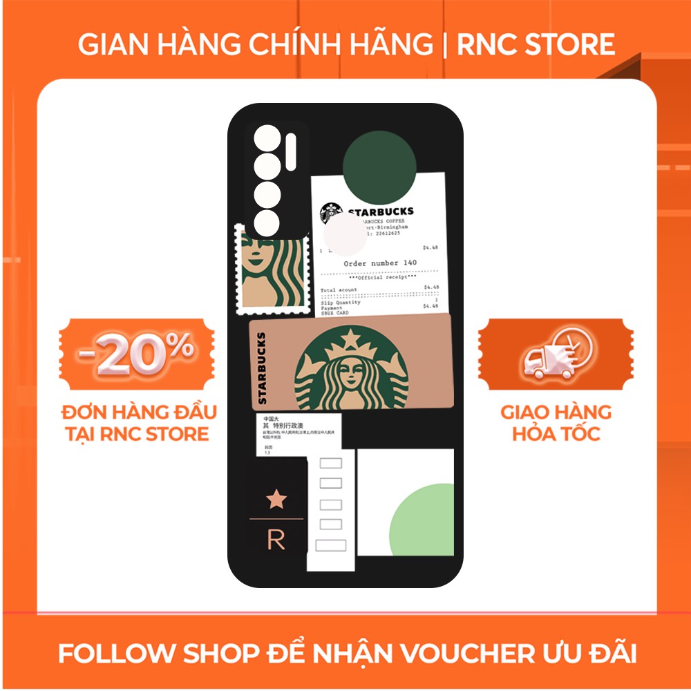 Ốp lưng Vsmart Joy 3/Joy 4/Star 3/Aris/....dẻo đen in hình Starbucks.
