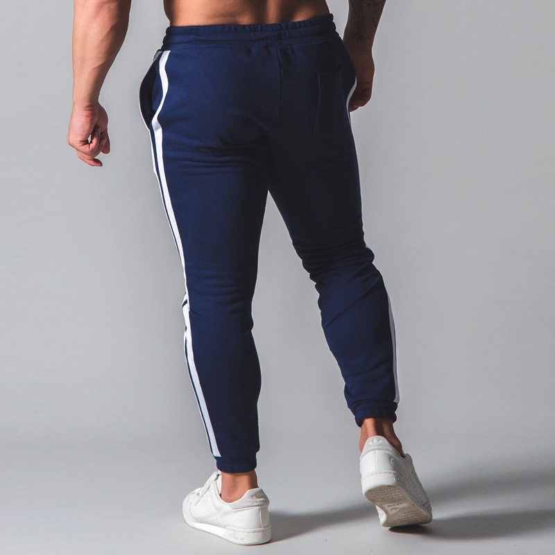 Quần Thể Thao Cotton Phối Sọc Cá Tính Dành Cho Nam / Size M-3XL