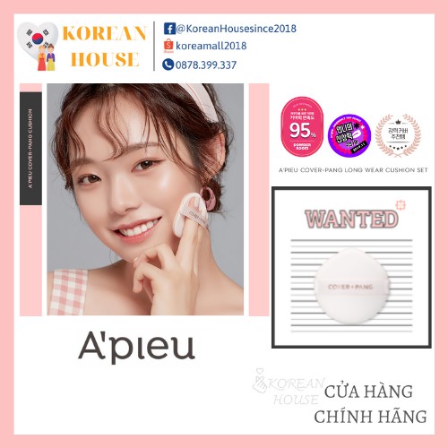 (Chính hãng) PHẤN NƯỚC KIỀM DẦU APIEU COVER PANG LONGWEAR CUSHION | BigBuy360 - bigbuy360.vn