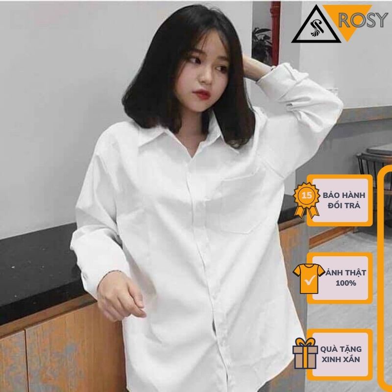 Áo sơ mi tay dài phong cách lịch thiệp chất cao cấp cho nữ