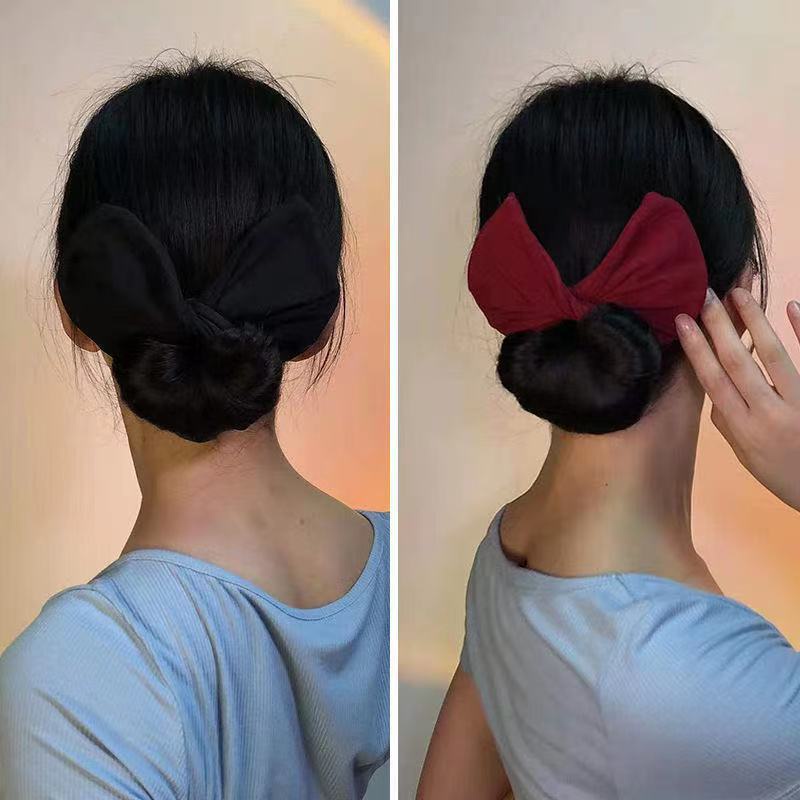 Kẹp Tóc Hình Nơ Xoắn Thiết Kế Xinh Xắn Phong Cách Retro Hàn Quốc