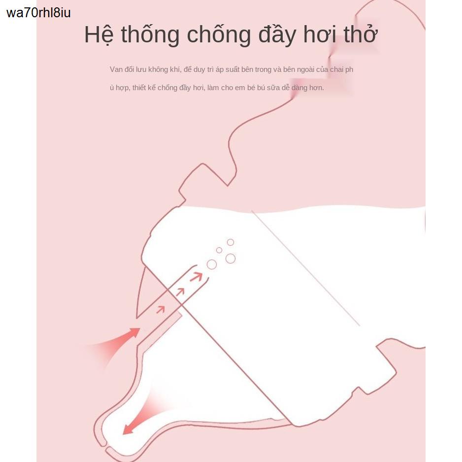 bình sữa cho béBình sữa thủy tinh miệng rộng có núm silicone cho trẻ em 0-6 tháng