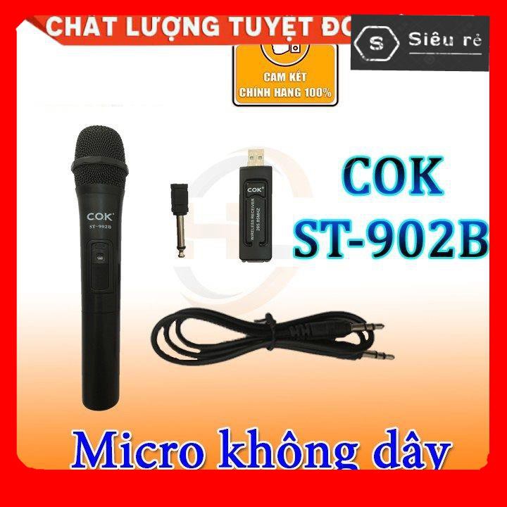 Micro Karaoke KHÔNG DÂY C.O.K ST-902B âm thanh sống động (PD115149)