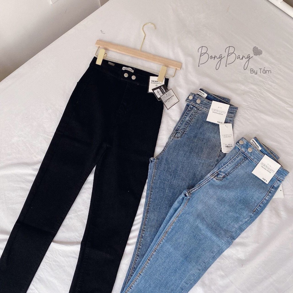 Quần jeans nữ skinny vải giãn 1 khuy Bingshop | BigBuy360 - bigbuy360.vn