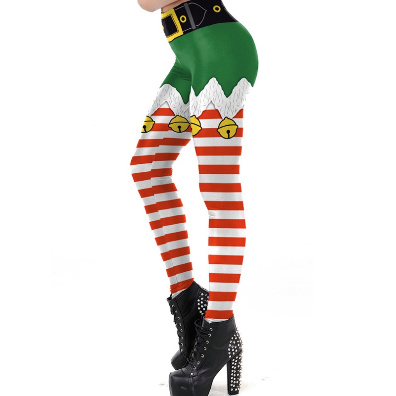 Xiangbao Quần Tất In Hình Yêu Tinh Giả Giáng Sinh Vui Nhộn Cho Nữ