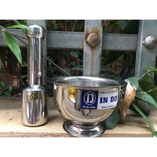 Bộ cối chày inox