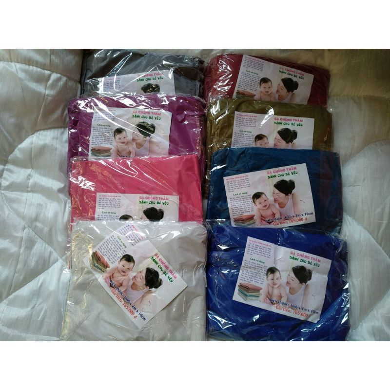 Ga trải giường chống thấm, miếng bọc bảo vệ nềm, gồm 2 size 1,6×2m, 1,8m×2m, chống thấm tốt, chất liệu bền và an toàn