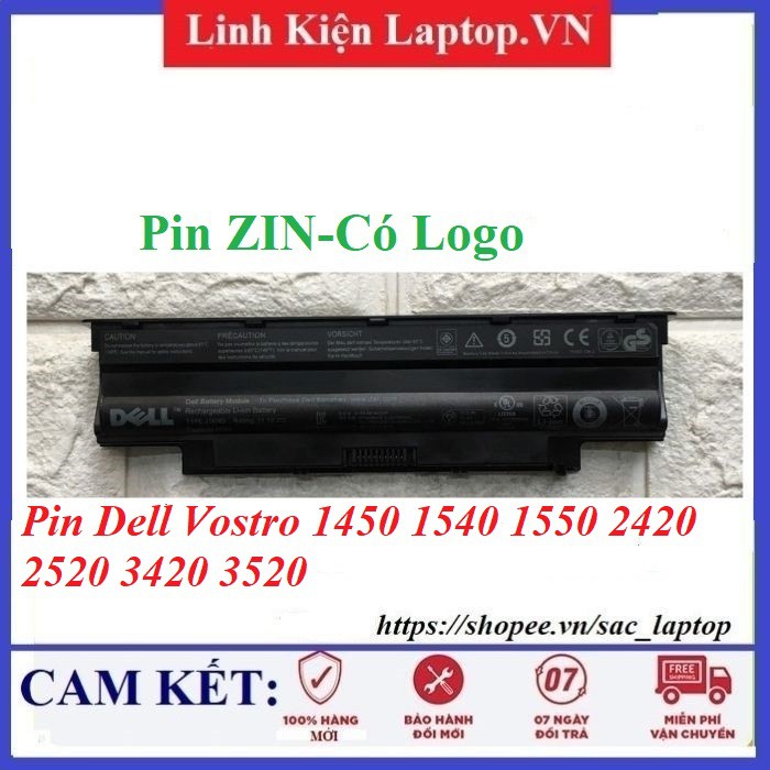 ⚡Pin Laptop Dell Vostro 1450 1540 1550 2420 2520 3420 3520 1440 , 3450 , 3550 , 3555 , 4110 , 5110 14r