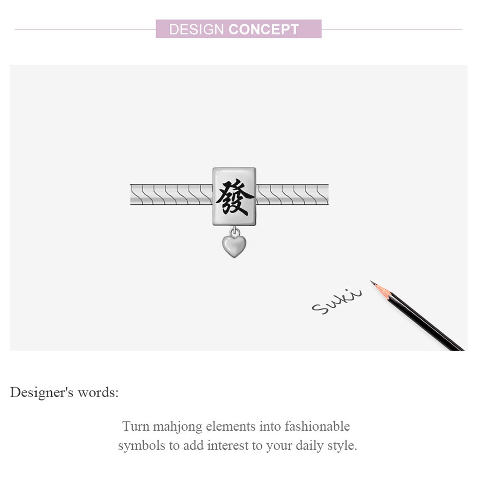 Mặt phụ kiện BAMOER SCC1751 bằng bạc 925 mạ vàng thời trang cho nữ