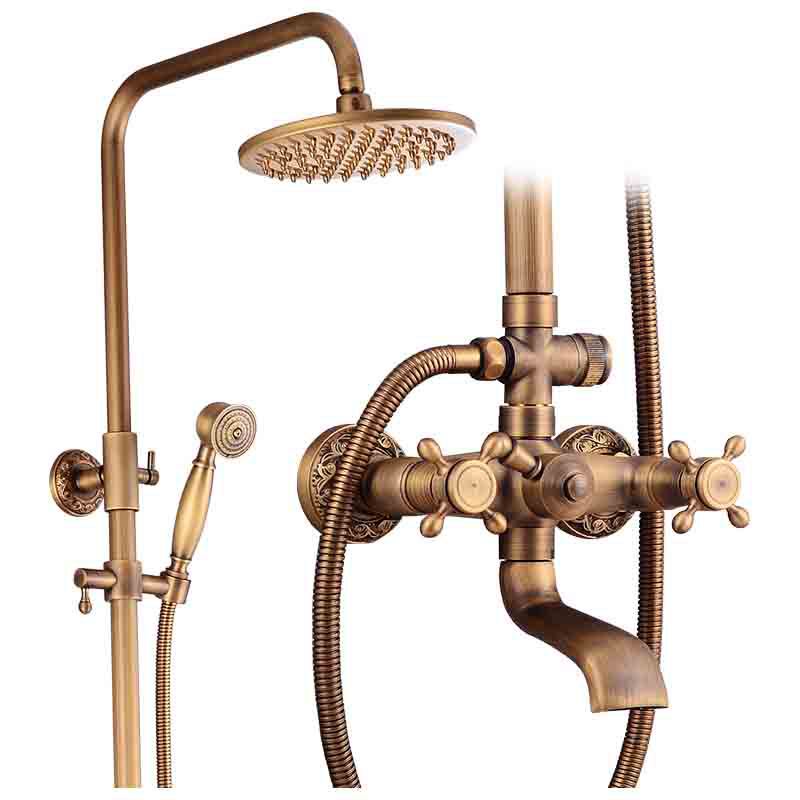 Bộ Sen Cây đứng nóng lạnh đồng giả cổ cao cấp - QM.BSC003