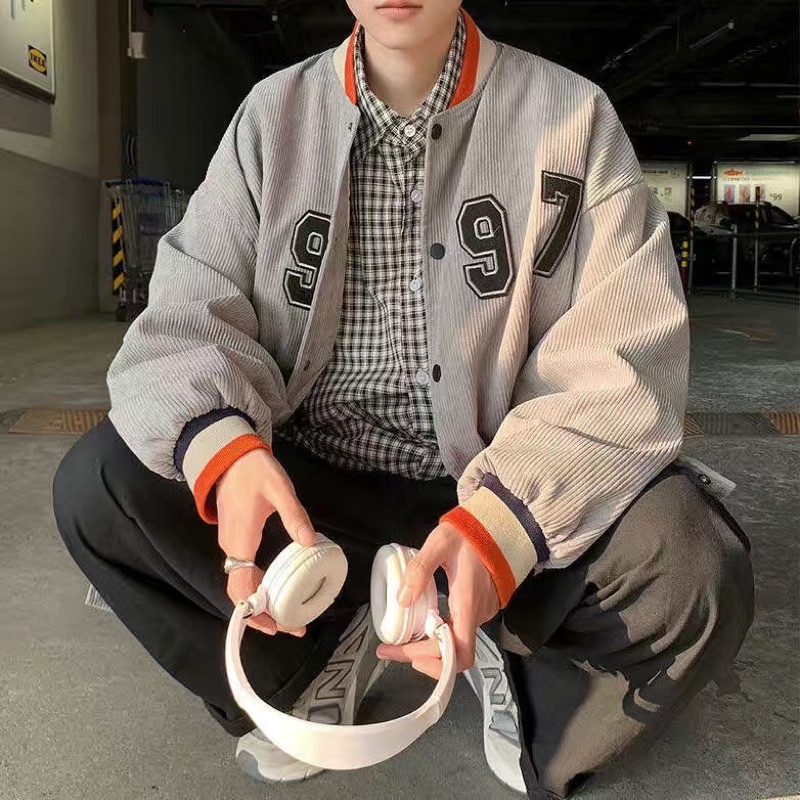 Khoác Bomber Nhung Tăm Ulzzang unisex Size Big to