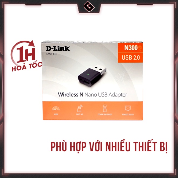USB Wifi D-Link DWA-131 Chuẩn N 300Mbps - Hàng Chính Hãng