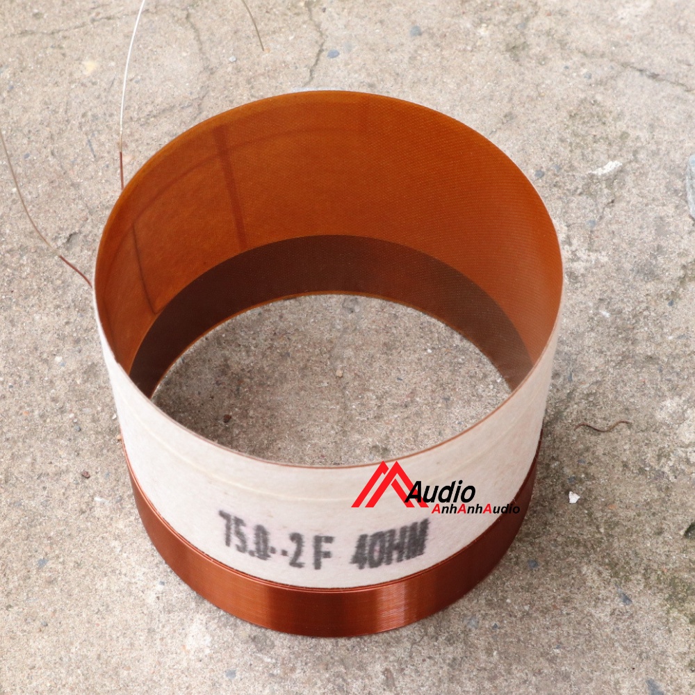 Coil bass 75.5 - 75.0 4 ôm dây đồng tròn giấy trắng SPU