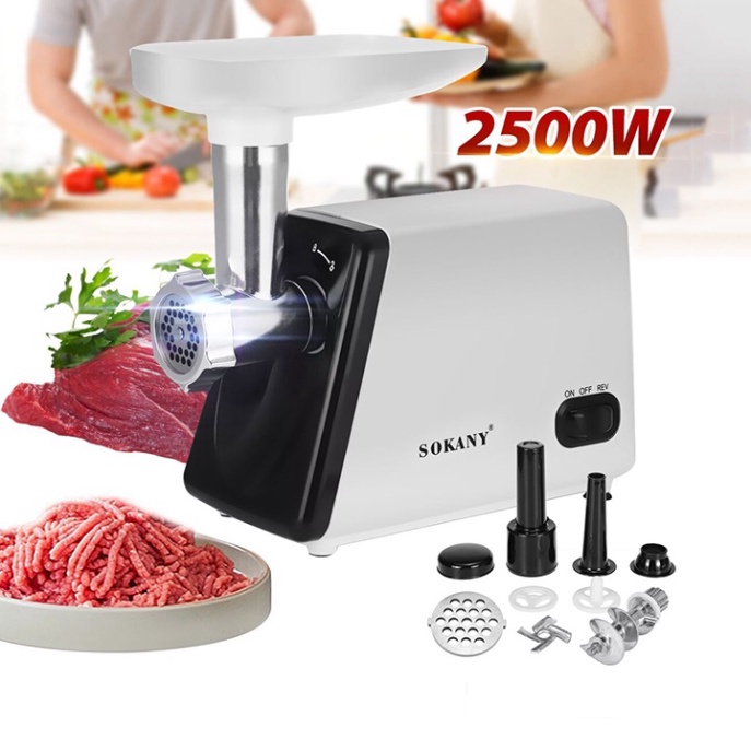 Máy xay thịt, nhồi thịt làm lạp xưởng SOKANY SK312 2500W