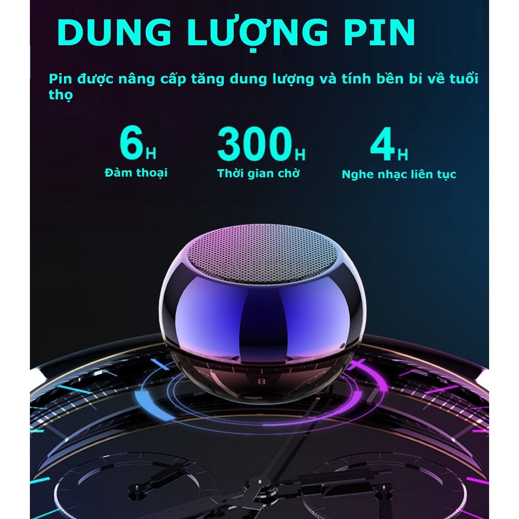 Loa mini bluetooth nghe nhạc không dây M3 vỏ nhôm kết nối 2 loa âm thanh hifi cực hay