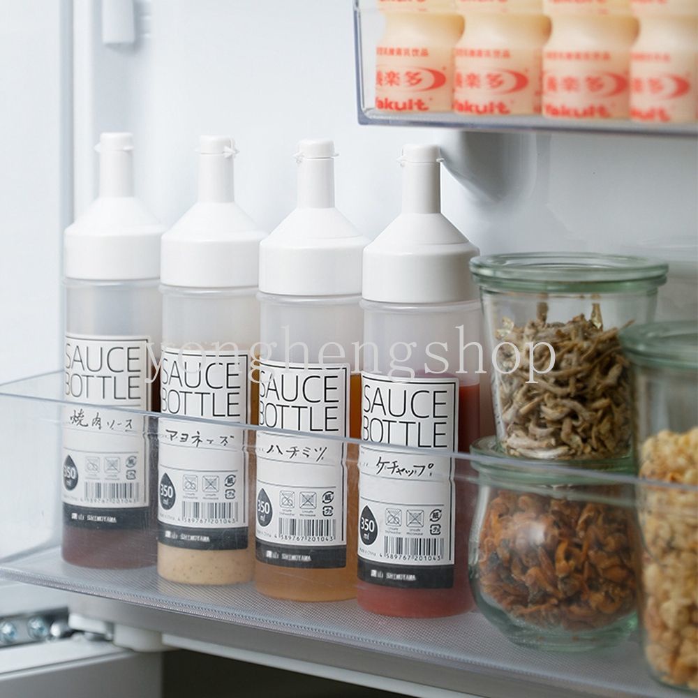 Chai Nhựa Đựng Sốt / Giấm Có Nắp Dạng Bóp 350ML Dành Cho Nhà Bếp