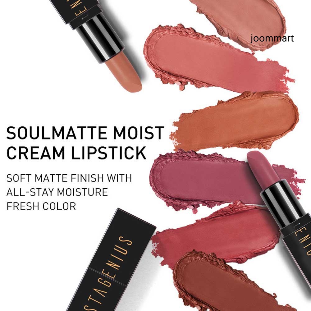 【JM】STAGENIUS Matte Moisturizing Long Lasting Non Sticky Lipstick Lip Gloss Cosmetic