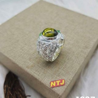 Nhẫn nam bạc ta 925 đá tròn dày dặn