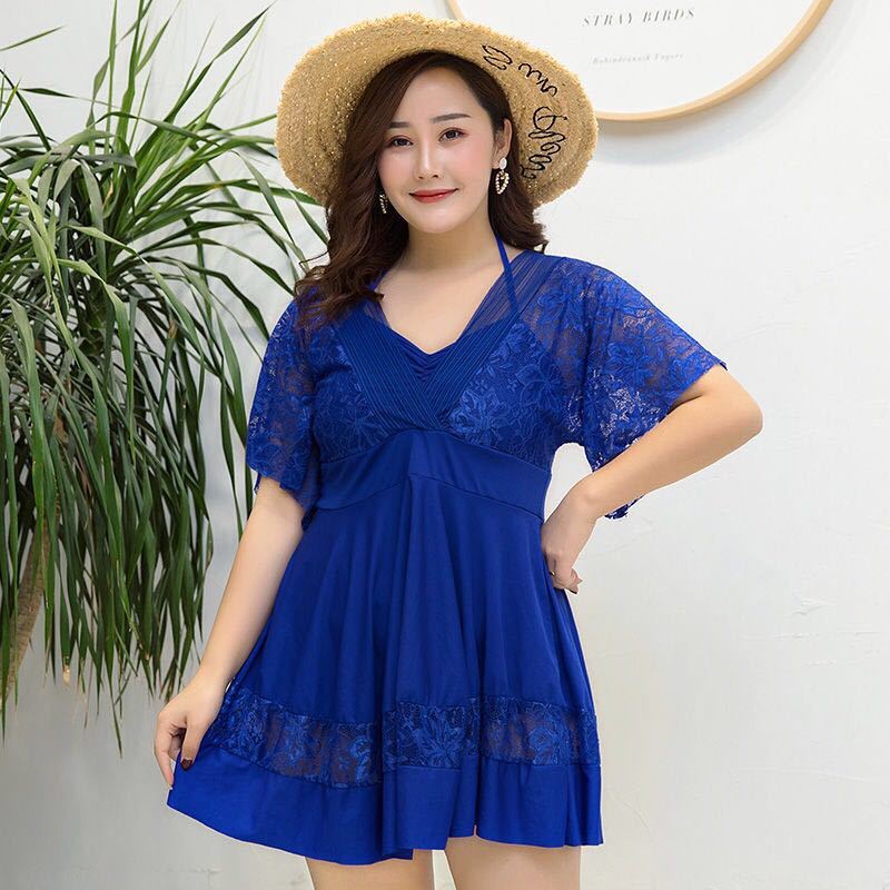 Bộ Đồ Bơi Gồm Áo Và Váy Có Size Lớn Dành Cho Nữ Nặng 100kg