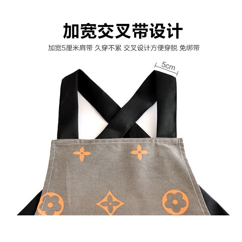 Tạp Dề Nấu Ăn Bằng Vải Cotton Nguyên Chất Thoáng Khí Thời Trang Dành Cho Nam Và Nữ