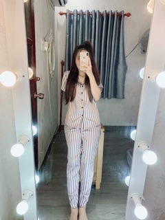 ĐỒ BỘ LỤA SATIN SỌC VICTORY SECRET 🌼