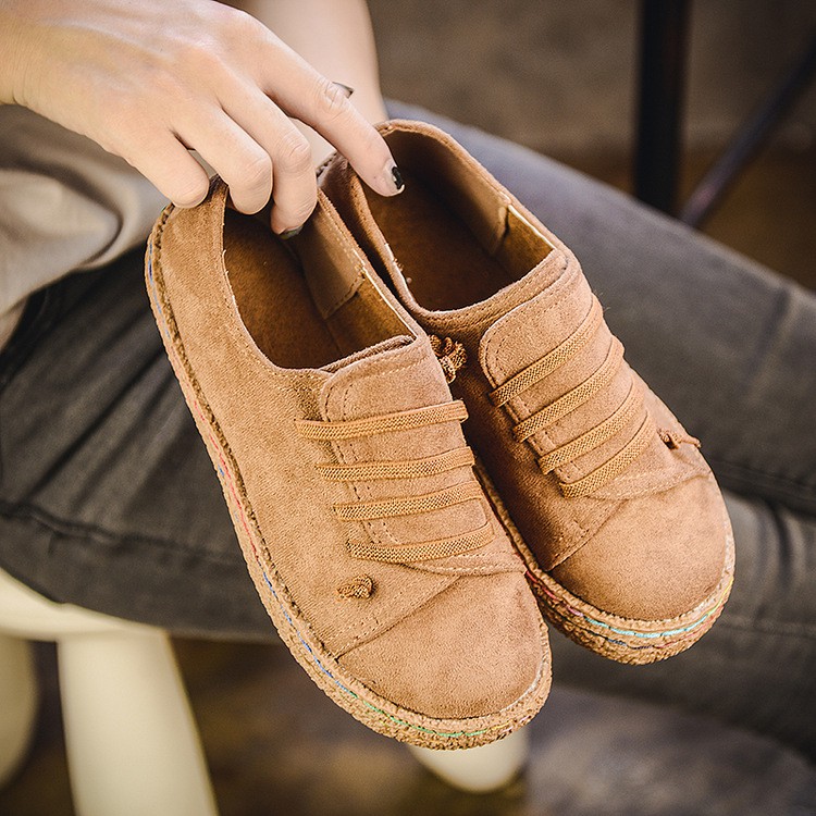 Giày thể thao nữ cao cấp giá rẻ sneaker nữ đế bằng nhiều màu slipon - TKB-E6E6