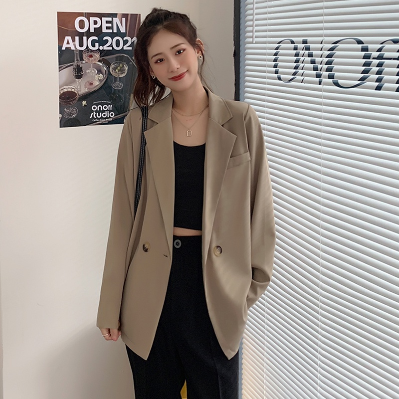 Áo blazer nữ A.370, Áo khoác 2 cúc ngang túi nắp xẻ lưng cài cúc chéo hàng loại 1 dày dặn - Thời trang nữ Chấm Bi