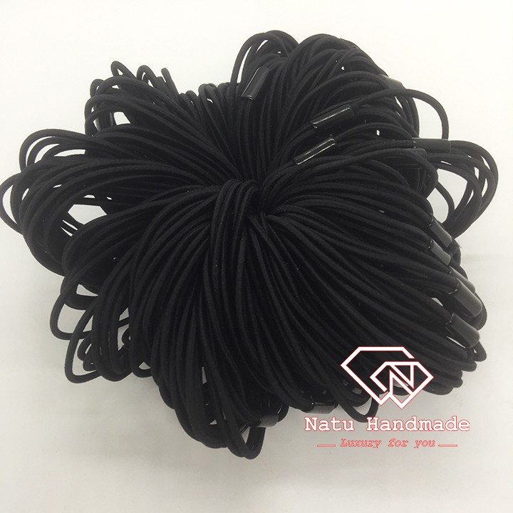 - Nguyên liệu làm hoa cài tóc handmade - Chun 3 sợi trơn - chun buộc tóc người lớn - gói 5 chiếc
