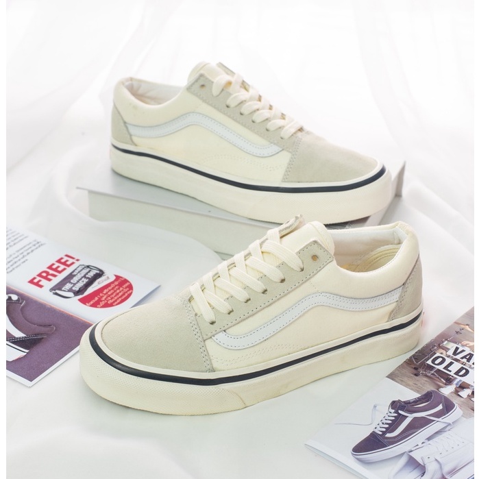 Giày Sneaker Nam, Giày Vans [REAL] Old Skool Cream cho nam nữ