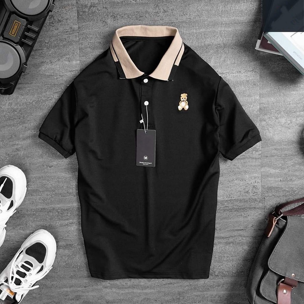Áo thun nam polo cổ bẻ PL01, kiểu áo phông polo man chất liệu vải cá sấu cotton mềm mịn, logo thêu - Hàng Chính Hãng